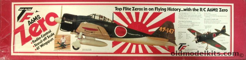 Top Flite Mitsubishi A6M2 Zero - 61 inch Wingspan Stand-Off Scale .6 - .9 Engine RC Airplane, 150313 plastic model kit